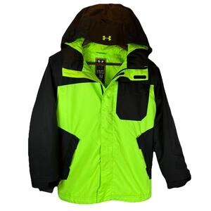 Under Armour Boys M Snow Jacket Storm ColdGear Infrared Primaloft Hooded Winter